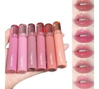 Baorder 6 PCS Hydrating Plumping Lip Gloss Tinted Lip Balm Set,Mirror Liquid Water Glow Lipstick,Long Lasting Waterproof Moisturizing Shimmer Jelly Lip Glaze
