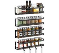 BAORELST Spice Rack Wall Mounted 4 Pack, Inside Cupboard Spice Organiser