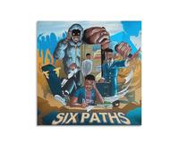 BAOSANNIAN Dave Six Paths Canvas Poster Bedroom Decor Sports Landscape Office Room Gift Unframe-style 24x24inch(60x60cm)