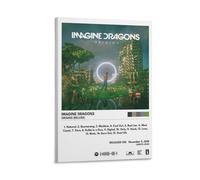 BAOSANNIAN Imagine Dragons Origins 18 Canvas Poster Bedroom Decor Sports Landscape Office Room Gift Frame-style 12x18inch(30x45cm)