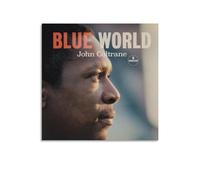 BAOSANNIAN John Coltrane Blue World Canvas Poster Wall Art Decor Print Picture Paintings for Living Room Bedroom Decoration Unframe-style 12x12inch(30x30cm)