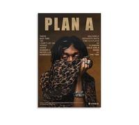 BAOSANNIAN Lil Tecca PLAN A 4 Canvas Poster Wall Art Decor Print Picture Paintings for Living Room Bedroom Decoration Unframe-style 16x24inch(40x60cm)