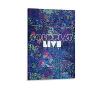 BAOSANNIAN Live Coldplay Canvas Poster Bedroom Decor Sports Landscape Office Room Gift Frame-style 24x36inch(60x90cm)