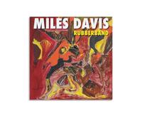 BAOSANNIAN Miles Davis Rubberband Canvas Poster Bedroom Decor Sports Landscape Office Room Gift Unframe-style 24x24inch(60x60cm)