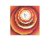BAOSANNIAN Stevie Wonder Songs in The Key of Life Cover Canvas Poster Wall Art Decor Print Picture Paintings for Living Room Bedroom Decoration Unframe-style 20x20inch(50x50cm)