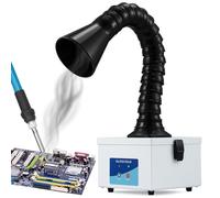 BAOSHIAHAN Solder Fume Extractor, 30W Strong Suction Smoke Absorber for Welding Soldering Phone Repair, 2 in 1 Filter Desktop Solder Fan Fume Extractor with 3-speed Control