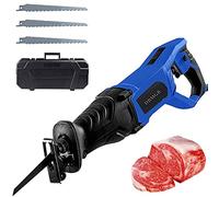 BAOSHIDAER Electric Bone Saw Commercial Butcher Bone and Meat Saw, Butcher Bone Band Saw for Cutting Frozen Meat, Bones and Bacon, 6 Speed Adjustable, Portable and Powerful