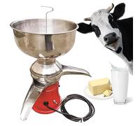 BAOSHIDAER Electric Cream Butter/Milk Separator For Cows Milk&Sheep Milk&Goat Milk&Camel Milk,Professional Cream Centrifugal Machine With Milk Bowl(8l),50l/H&9500r/Min-Stainless Steel