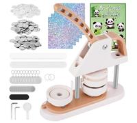 BAOSHISHAN Badge Maker Badge Making Kit 58mm/2.28in Button Maker DIY Pin Making Kit with 120pcs Button Parts&Circle Cutter&A4 Holographic Film×10