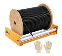 BAOSHISHAN Cable Drum Roller 660lb Load Capacity,5-Gear Adjustment | Fits Dia.14-48CM Length 50CM Reels,Cable Caddy Drums Winder Dispenser