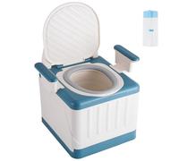 BAOSHISHAN Camping Toilet,Portable Toilets for Adults,Large Portabl Toilet Camping,Foldable Toilet with 20pcs Toilet Bucket Bags, for Hiking, Fishing, Outdoor, Long Trips,Home