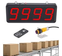 BAOSHISHAN Digital LED Counter with Infrared Sensor 4 Digital Digit Counter Count Up To 9999 Sensing Distance 19.7″ for Conveyor Belt Production Line Visitor