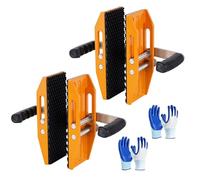 BAOSHISHAN Double Handed Stone Carrying Clamps 0-60mm Granite Panel Carriers Lifter Tools Heavy Duty 660lbs with Rubber-Lined for Moving Glass Quartz Slabs Marble Plywood