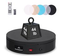 BAOSHISHAN Electric Remote Control Rotating Turntable Display Table for Live Video for Photography 20KG 20CM Black