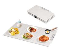 BAOSHISHAN Electric Spliceable Food Warming Tray Heating Plate Foldable Food Warmer only for Flat Bottomed Tableware,30-120℃,2cm Thickness,10S Heating