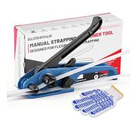 BAOSHISHAN Heavy Duty Hand Polyester Strapping Tensioner & Cutter 3-IN-1 Manual Banding Tool for 13-25mm Width PET Plastic Strap