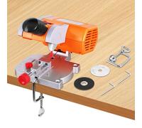 BAOSHISHAN Mini Cut Off Machine,Portable Mitre Saw, Adjustable 45° Bench Chop Saw for Cutting Plastics/Aluminum/Wood/Stone/Metals 90W