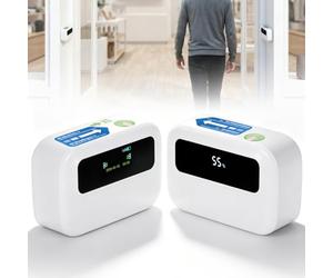 BAOSHISHAN Wireless People Counter-Footfall Counter with Data Storage and Query,Battery Visitor Counter Unlimited Counting for Business Shopping Malls,Libraries,Museums