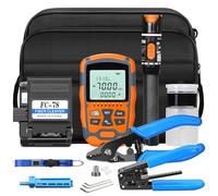 BAOSHLA FTTH Fiber Termination Kit Cold Connect Tool Kit with Optical Power Meter with 10MW RJ45 Network Test, Visual Fault Locator, Fiber Blade