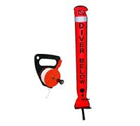 Baosity Reflective Safe Sausage Surface Marker Buoy SMB + Dive Reel for Underwater Scuba Diving Snorkeling