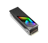 Baotkere RGB Sync M.2 NVMe SSD Heatsink with Bulit-in Fan and Thermal Pad, Ultra Cooling Performance with Stylish LED and Transparent Lens