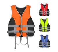 BaoTom Life Jacket with Whistle for Adult: Summer Water Sports Adjustable Buoyancy Vest Unisex Life Jackets 20-120kg Swimming Aid for Sup Kayak Fishing Surfing Paddle Board(Orange,M)