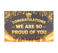 baotongle 2026 Graduation Backdrop Black Gold Congratulations We are So Proud of You Class of 2026 Prom Banner 70x43 Inch Photo Booth Background Graduation Party Decorations Indoor Photography Props