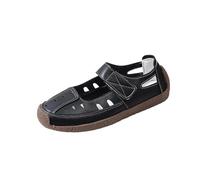 Baotou Sandals for Women Close Toe Fish Mouth Hollow Breathable Wedge Heel Sandals Soft Cushion Non Slip Thick Bottom Shoes Summer Outdoor Beach Slip On Shoes Plus Size Sliders Ladies 3.5-7.5