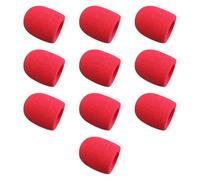 BaotyJie 10 Pieces Microphone Cover Foam Mic Cover Sturdy Thicked Protection Windscreen for Parties KTV Broadcasting Singing Speeches, Red