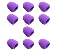 BaotyJie 10 Pieces Microphone Cover Foam Mic Cover Sturdy Thicked Protection Windscreen for Parties KTV Broadcasting Singing Speeches, Purple
