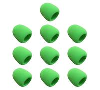 BaotyJie 10 Pieces Microphone Cover Foam Mic Cover Sturdy Thicked Protection Windscreen for Parties KTV Broadcasting Singing Speeches, Green