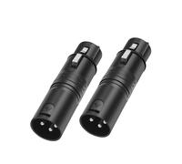 BaotyJie 2Pcs 3 Pin XLR Male to XLR Female Audio Adapter Connector Compact Portable Converter Professional for Audio Mixer Speaker