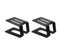 BaotyJie 2Pcs Tabletop Speaker Stand,Metal Support Base,Sturdy,C Shaped Small Speaker Bracket for Improving Your Listening Experience