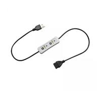 BaotyJie 2x USB Timer Switch Extension Cable 3 Speed Adjustable, USB Male to Female 60cm Power Supply Line for USB Ceiling Fan, Lights