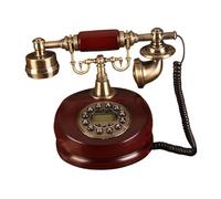 BaotyJie Corded Phone Old Fashioned Telephone Vintage Design Red Decorative Desk Phone Traditional Landline Phone for School Office, with Hands Free