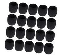 BaotyJie Cordless Covers Sponge Foam Mic Covers Portable Thickened Protection Windscreens for Speeches Broadcasting, Black 20PCS