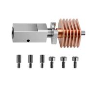 BaotyJie Hot End Bimetal Throat 3D Printers Parts Practical Extruder Hotend Upgrades Kit Heating Block Hotends Kit for x1/