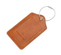 BaotyJie Luggage Tag for Women Men Travel Bag Label for Airplane Travel Outdoor Traveling, Brown