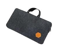 BaotyJie PC Keyboard Storage Case Felt Keyboard Storage Bag Mobile Office Gaming Versatile with Zipper Protective Carrying Case Sleeve, Dark Gray