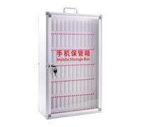 BaotyJie Phone Storage Box Smartphone Holder Practical Portable Handle Durability with 2 Keys Wall Mounted Sturdy Phones Cabinet, 72 Slots