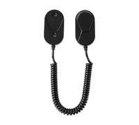 BaotyJie Remote Control Holders with Spring Ropes Remote Holder Cable Retractable for Glass TV Fan/Air Conditioner Remotes Tile, Black