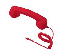 BaotyJie Retro Telephone Wired Handset with & Speaker Ergonomic Comfort Practical Phone Receiver for Calls Cell Mobile, red
