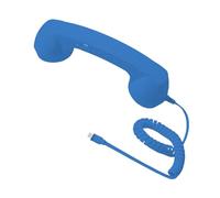 BaotyJie Retro Telephone Wired Handset with & Speaker Ergonomic Comfort Practical Phone Receiver for Calls Cell Mobile, blue