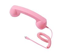 BaotyJie Retro Telephone Wired Handset with & Speaker Ergonomic Comfort Practical Phone Receiver for Calls Cell Mobile, pink