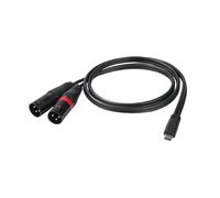 BaotyJie Type C to 2 XLR Male Cable for Connecting Mobile Phone 1M/3.3ft Sturdy 3 Pin Portable USB C to Amplifier Speaker Mixer