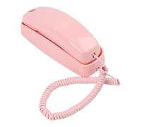 BaotyJie Wall Mount Phone Landline Volume Control Redial Retro Corded Telephone Wall Telephone for Home Office Airport Kitchen, Pink