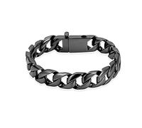 BAOWIQI Cremation Urn Bracelet for Human Ashes for Men Silver Cuban Link Bangle Cremation Jewelry for Ashes Urn Keepsake Memorial Ash Holder Bracelet of Love Ones