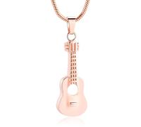BAOWIQI Guitar Cremation Jewelry for Ashes Urn Necklace Music Memorial Keepsake Pendant for Music Lover Musician Funeral Remembrance Sympathy Gift for Men Women