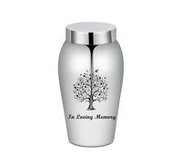 BAOWIQI Small Urns for Human Ashes Tree of Life & Angel Wings Stainless Steel Cremation Urns Funeral Memorial Keepsake for Adults for Human&Pet