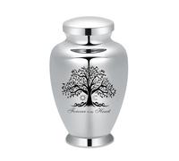 BAOWIQI Tree of Life Urns for Ashes Large Stainless Steel Cremation Urn Butterfly/Wings/Motorcycle Designs for Human or Pet Remains, Funeral Memorial Keepsake Ash Holder